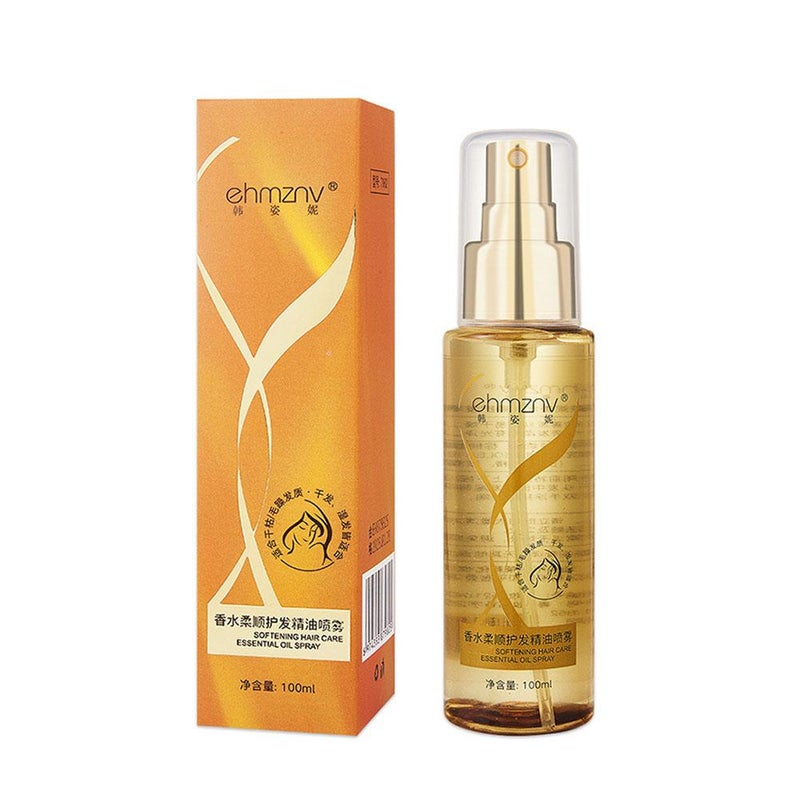 Hanzini Perfume Smoothing Hair Oil Spray repairs dry and frizzy hair; no-rinse hair care oil.